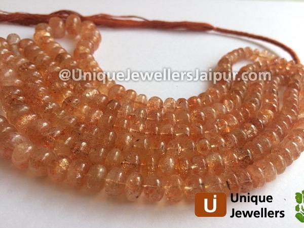 Sunstone Far Smooth Roundelle Beads